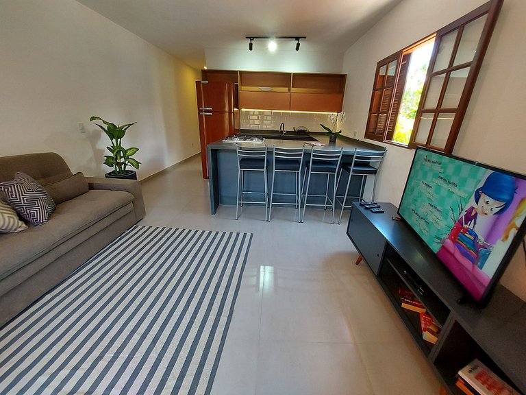 Catimbau - Cosy apto with kitchen, 50m from the Beach, Priva