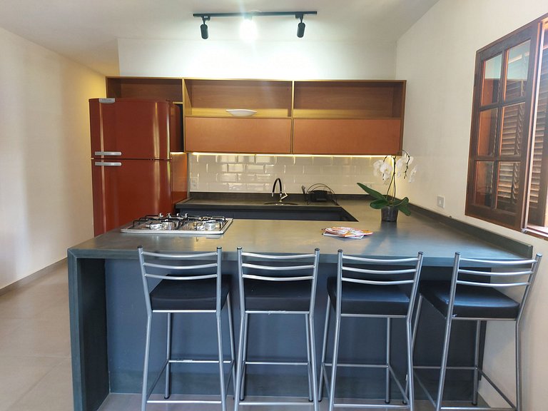 Catimbau - Cosy apto with kitchen, 50m from the Beach, Priva