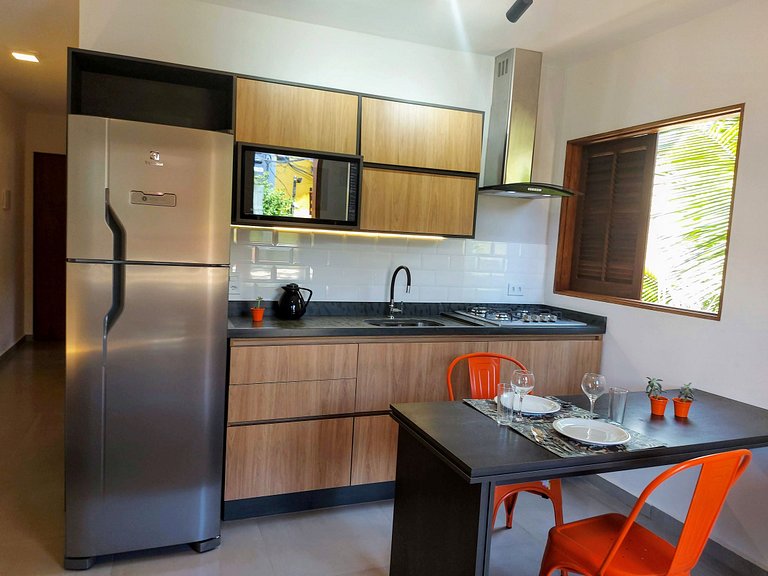 Cedro - Cosy Flat Near the Beach with kitchen, private BBQ,