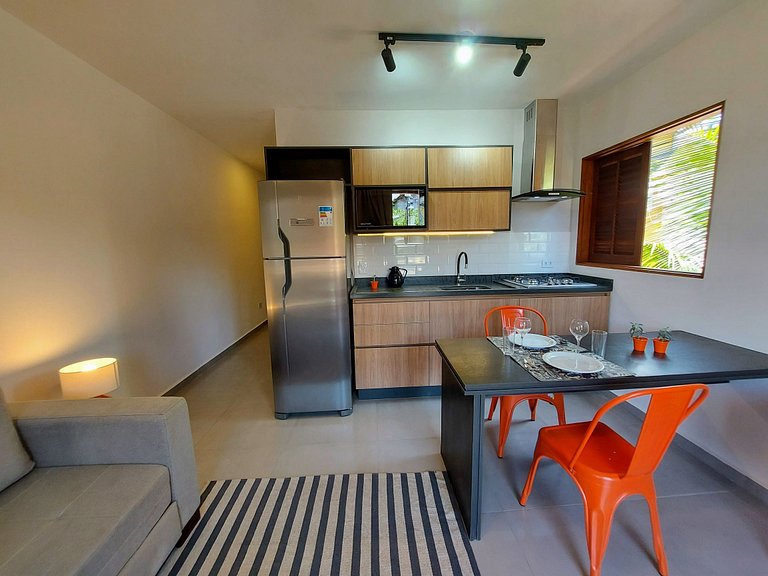 Cedro - Cosy Flat Near the Beach with kitchen, private BBQ,